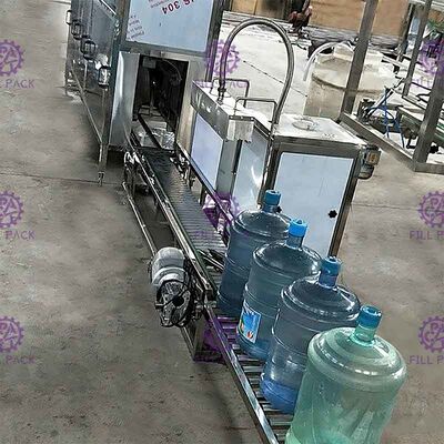 Auto Lifting Feeding SUS 304 120 BPH Gallon Filling Line supplier