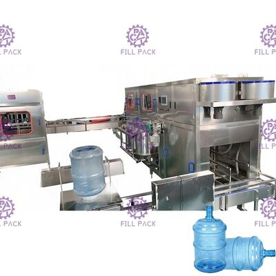 Two Filling Heads 19 Litres 300 BPH Gallon Water Plant supplier