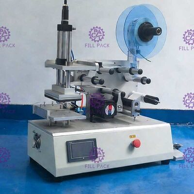 Semi-Automatic Square Flat Bottle Labeller Jars Single Side or Double Sides Adhesive Sticker Labeling Machine Equipment supplier