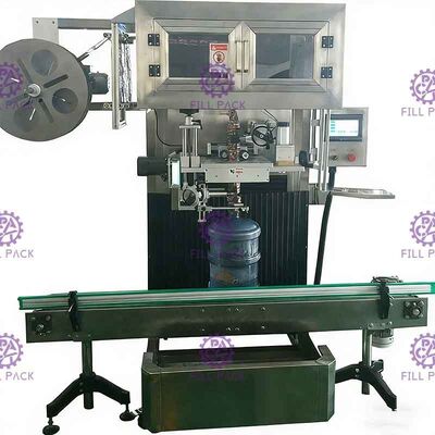 Human Machine Screen Plastic Barrel PVC Bottle Labeller supplier