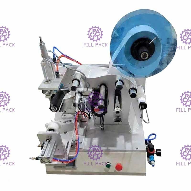 Semi-automatic Adhesive Sticker Labeling Machine Equipment Labeler for Square Bottle 3 sides or Round bottle circle supplier