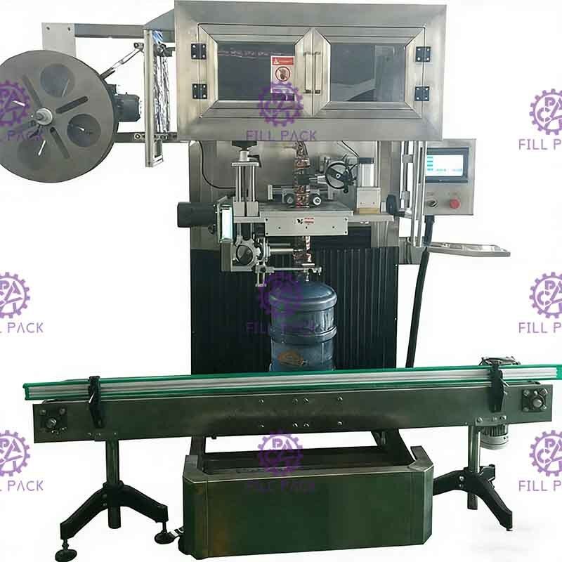 Human Machine Screen Plastic Barrel PVC Bottle Labeller supplier