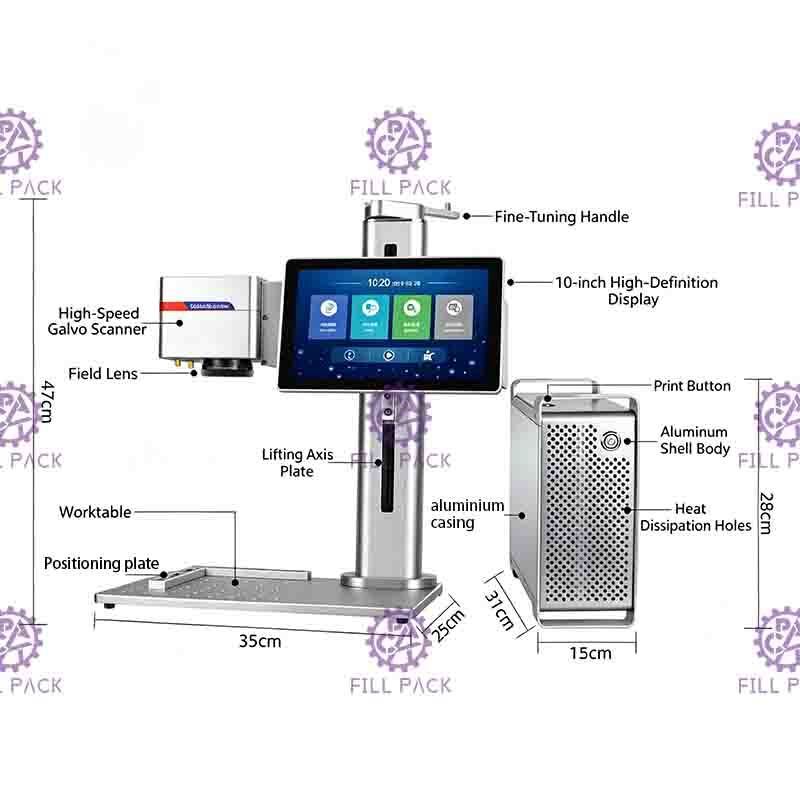 20W Desktop Laser Printing Machine for Date and Batch Code Marking on Cartons and Wine Bottles supplier