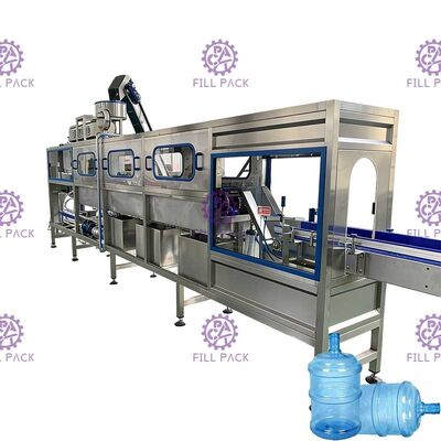 Sanitary 3 In 1 Barrel Filling Line With Light Checker