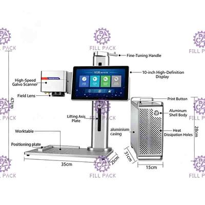 20W Desktop Laser Printing Machine for Date and Batch Code Marking on Cartons and Wine Bottles