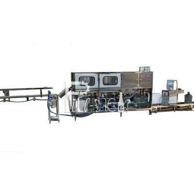 Auto Lifting Feeding SUS 304 120 BPH Gallon Filling Line